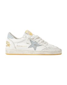 Women | White Ball Star Sneakers with Light Blue Details | Butter x Light Blue
