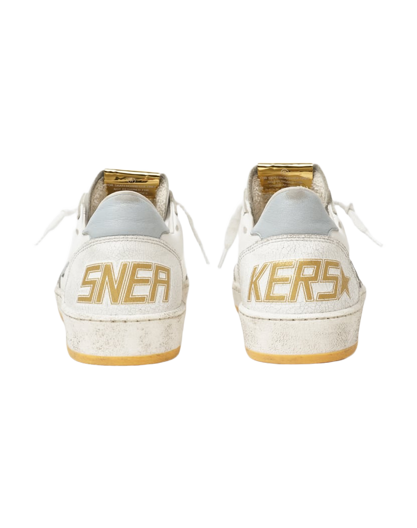 Women | White Ball Star Sneakers with Light Blue Details | Butter x Light Blue