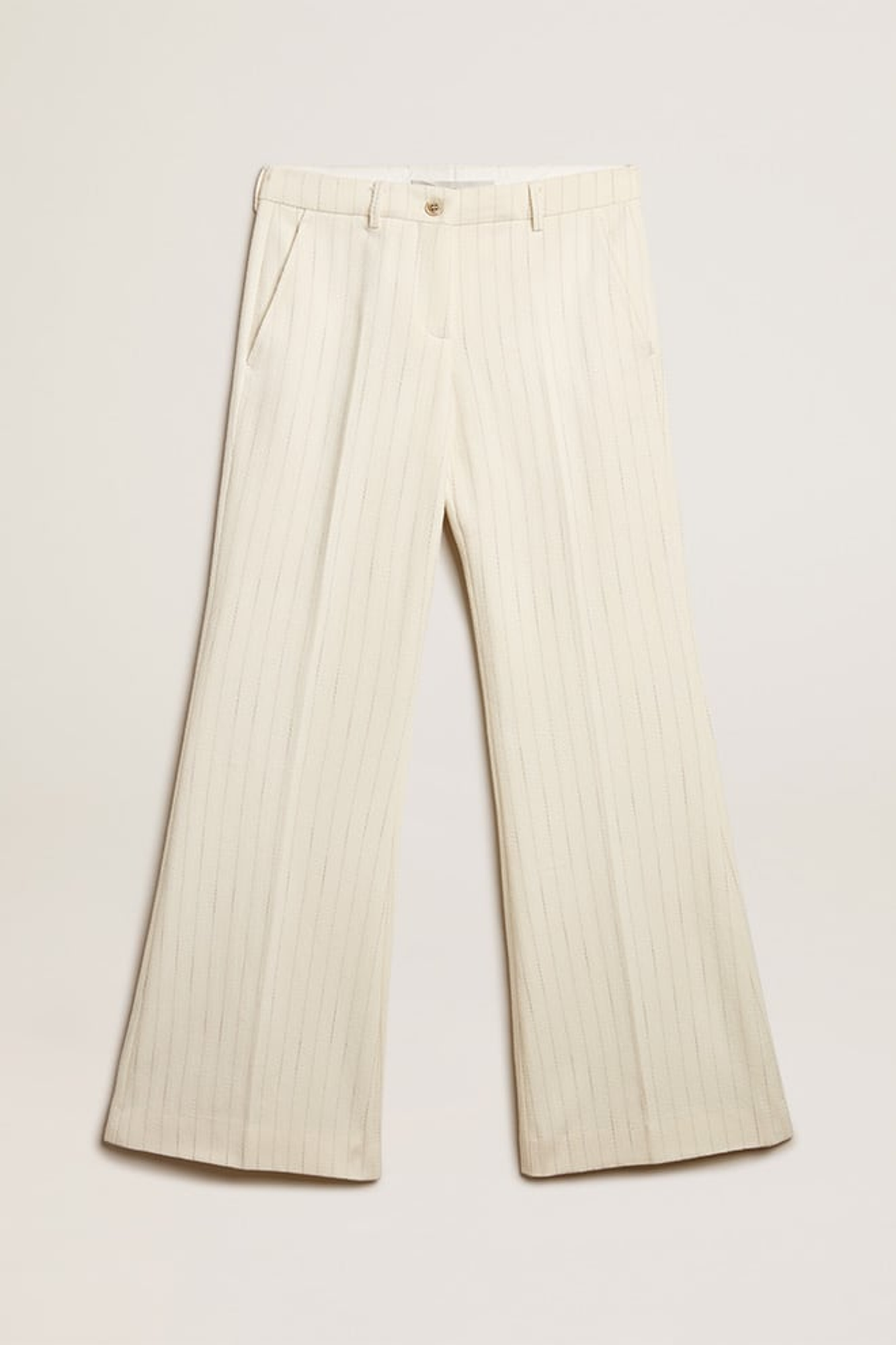 Women | White Cotton Pants | Heritage White/Opal Gray