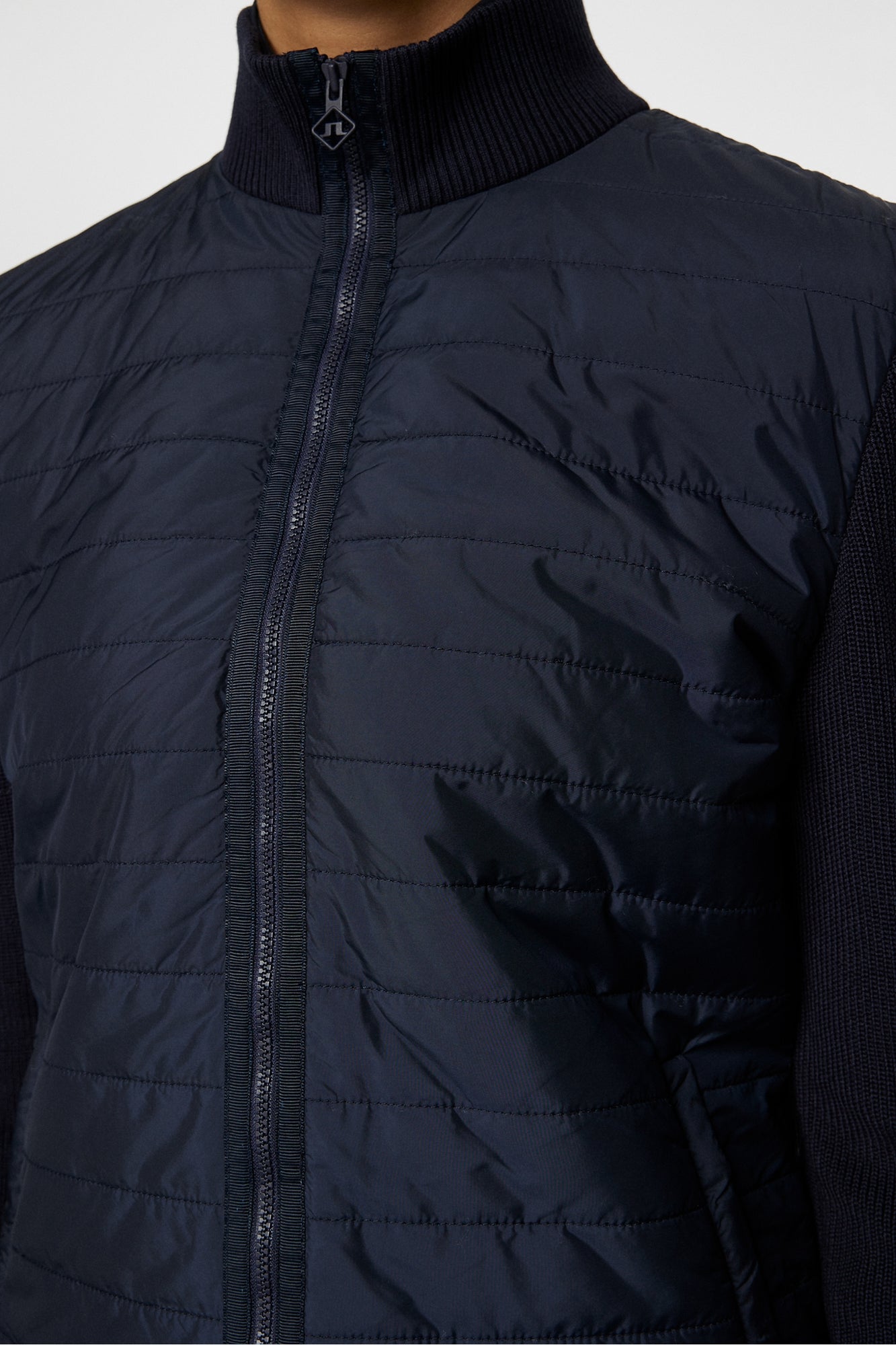 Women | Wren Knitted Hybrid Jacket | JL Navy