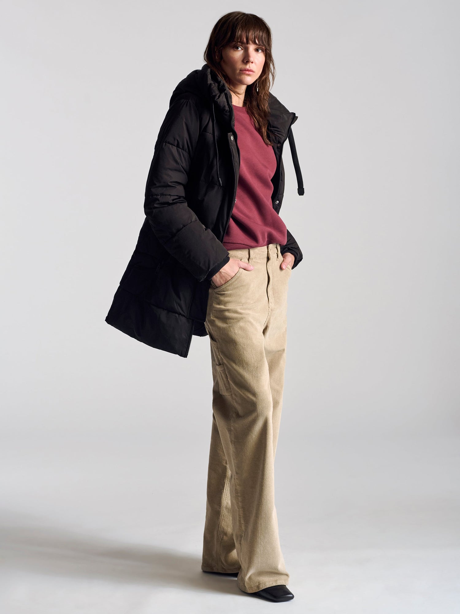 Womens | Hooded Parka | Black