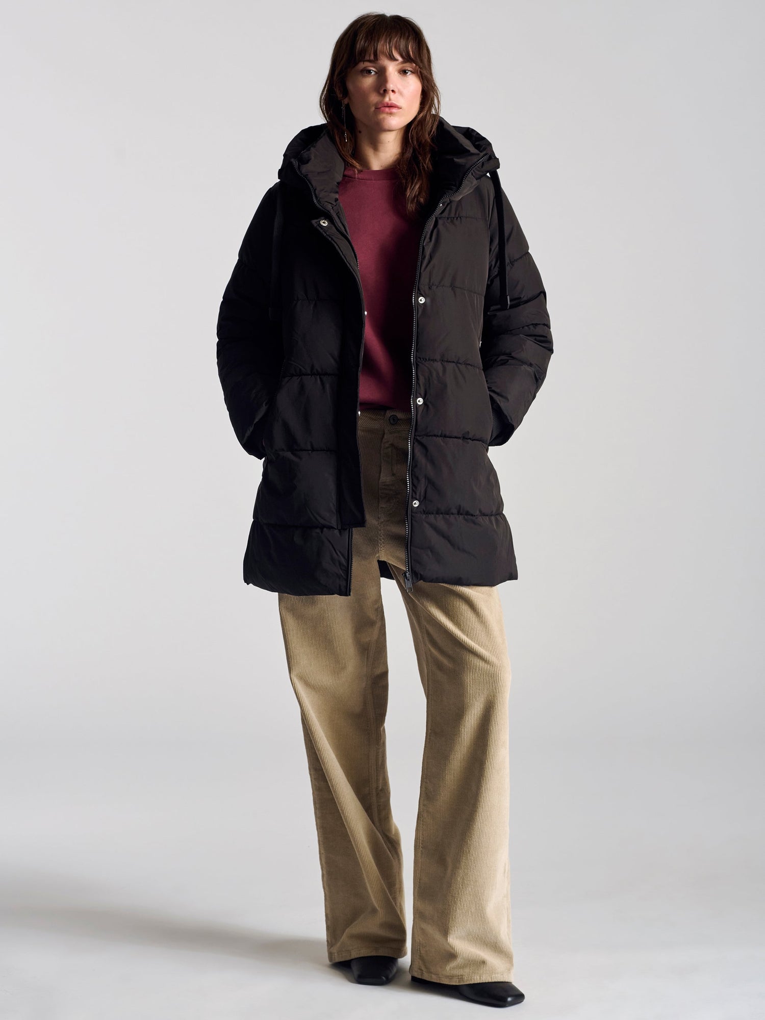 Womens | Hooded Parka | Black