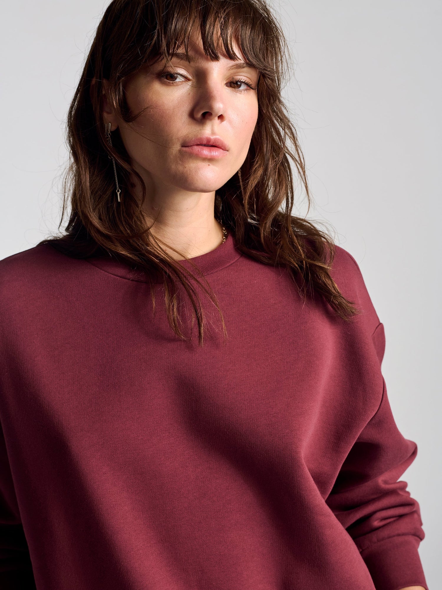 Womens | Hoyt Crew Neck Sweatshirt | Brick