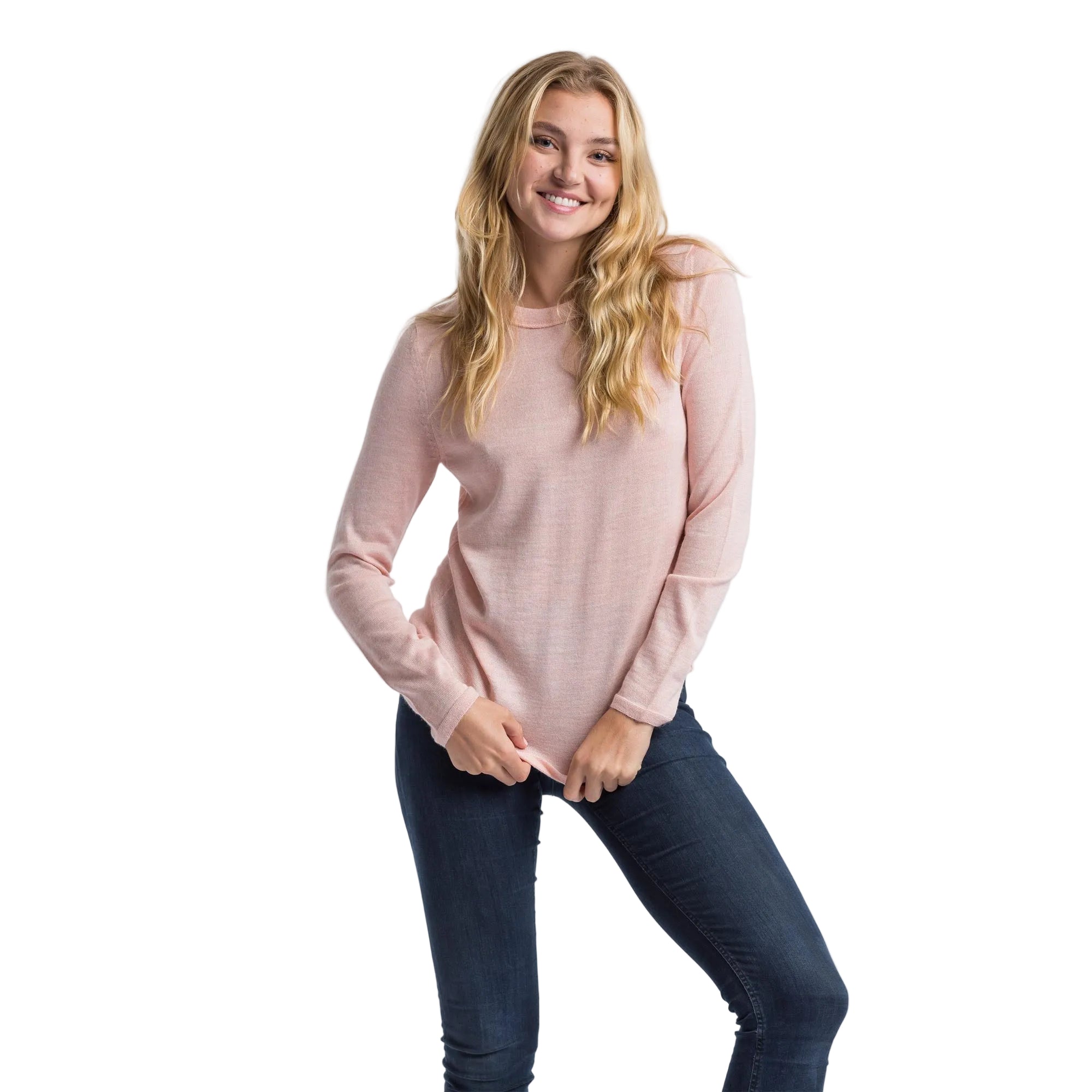 Women | Crew Neck Sweater for Women | Pink Powder
