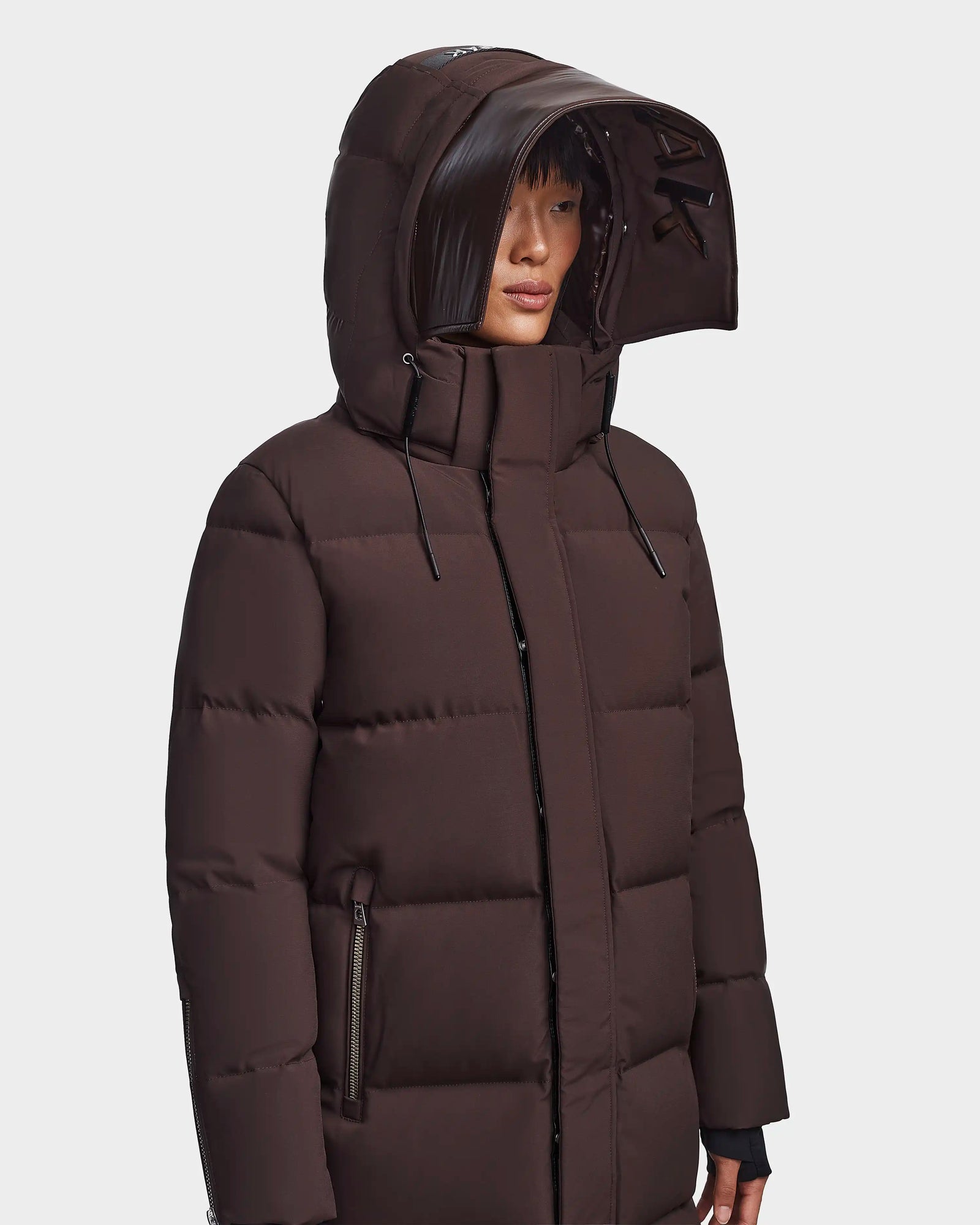 Women | JOELLE M Down Puffer | Chocolate