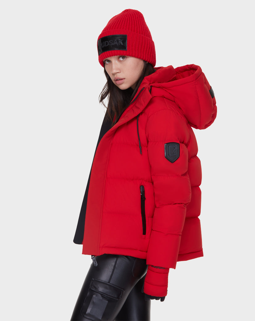 Women | JOON Down Puffer | Poppy Red