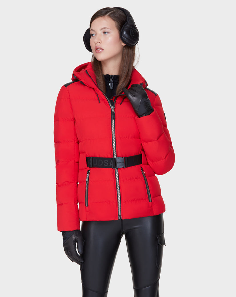 Women | MARYSA Down Puffer | Poppy Red
