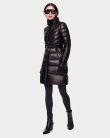 Women | MIRRA X Leather Down Puffer | Black