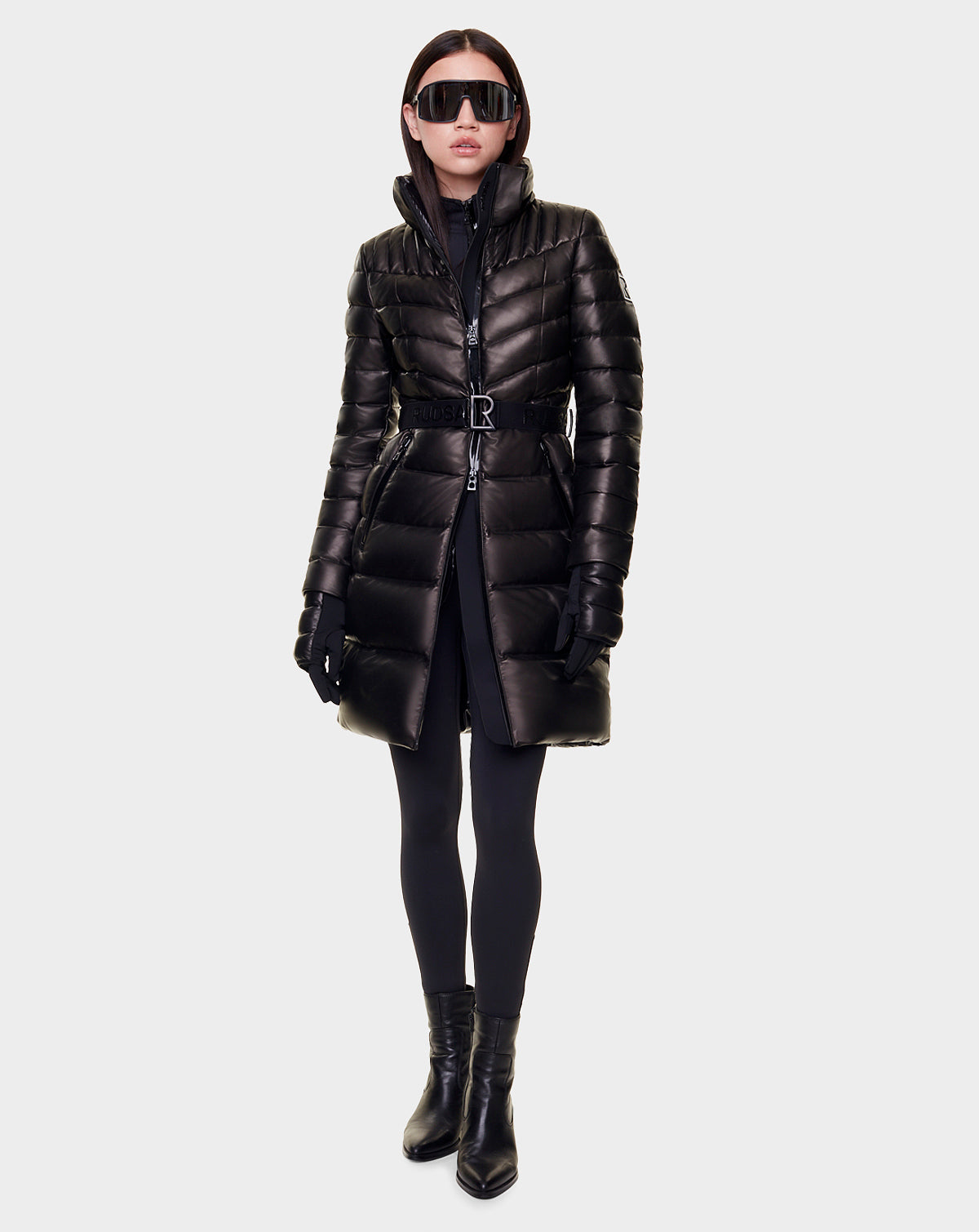 Women | MIRRA X Leather Down Puffer | Black