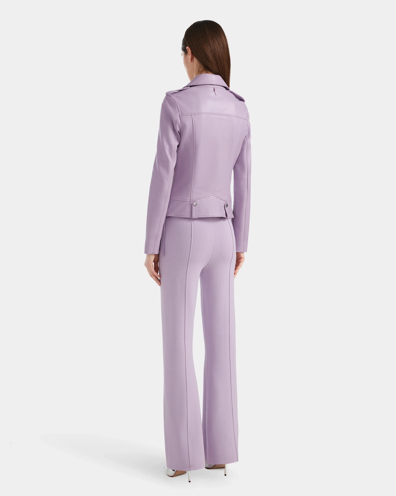 Women | Leather Jacket MERGO 8124034 | Lilac Foam