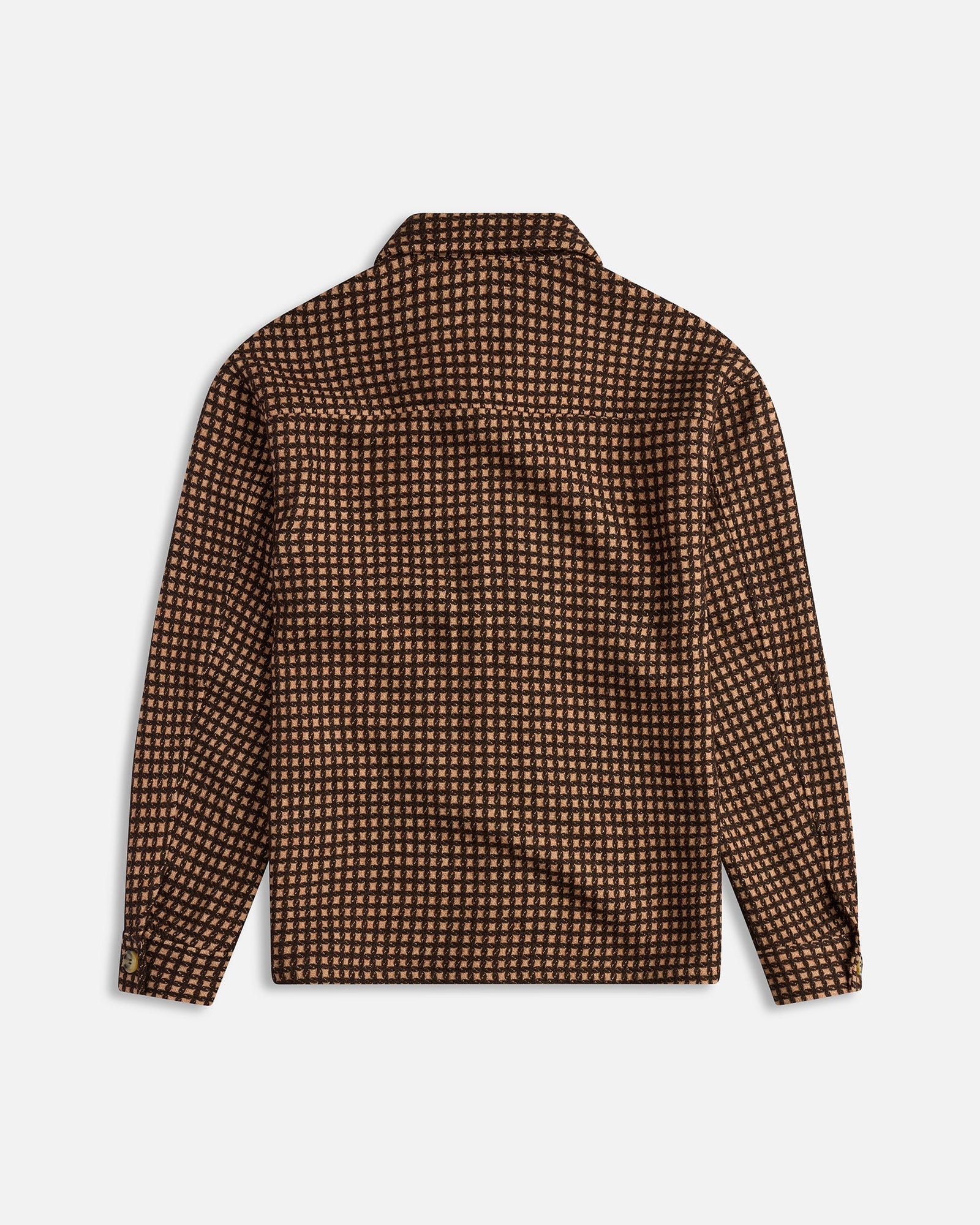 Wool Check Jacket | Brown