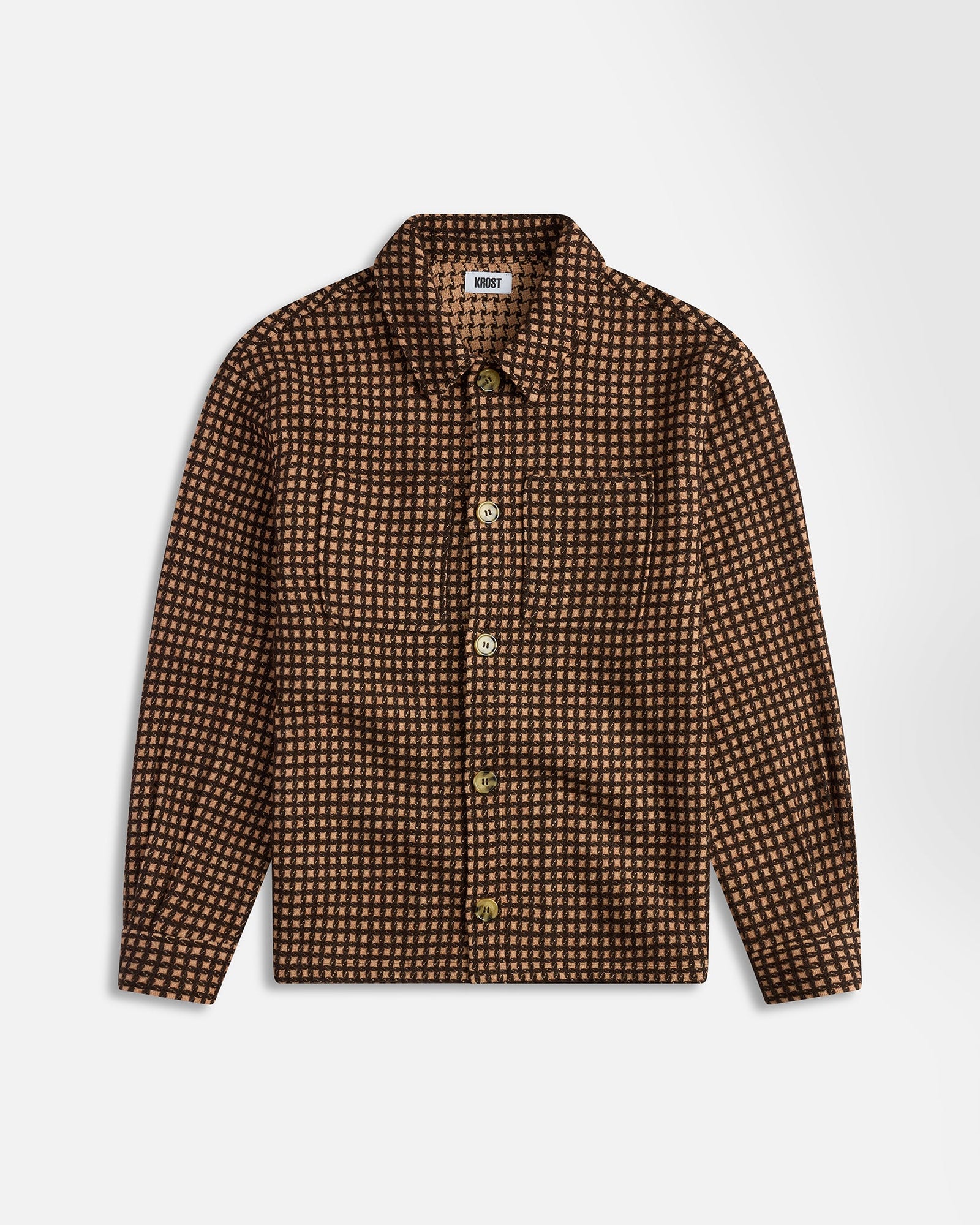 Wool Check Jacket | Brown