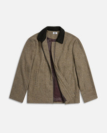Wool Combo Coat | Brown