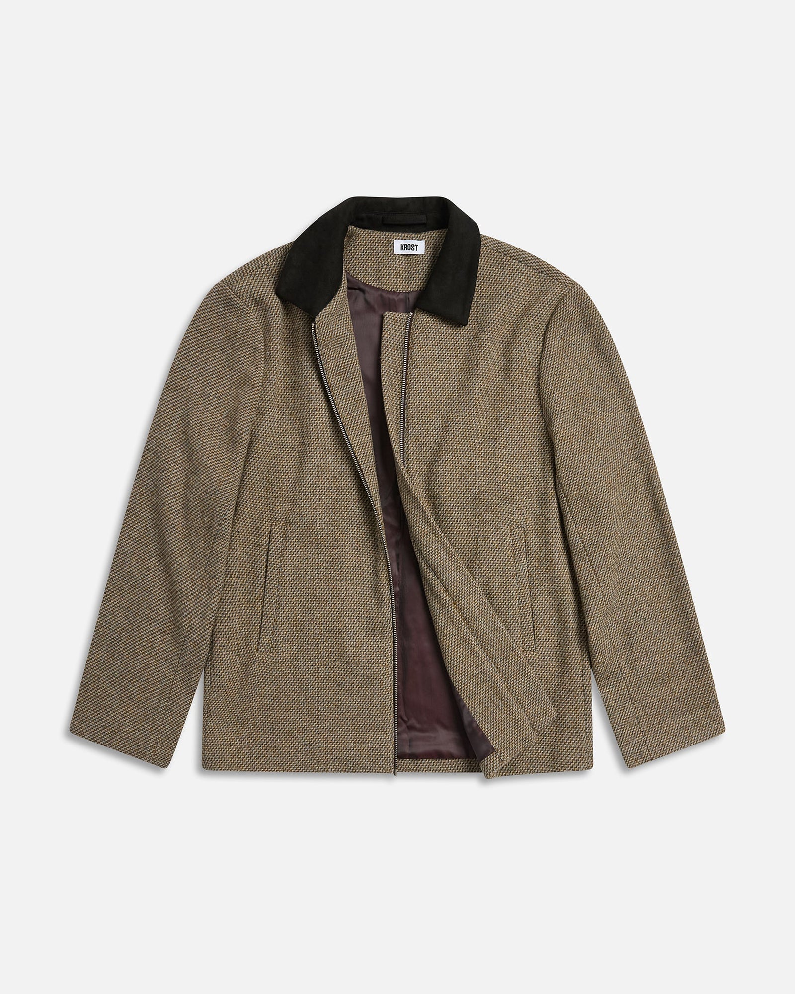 Wool Combo Coat | Brown