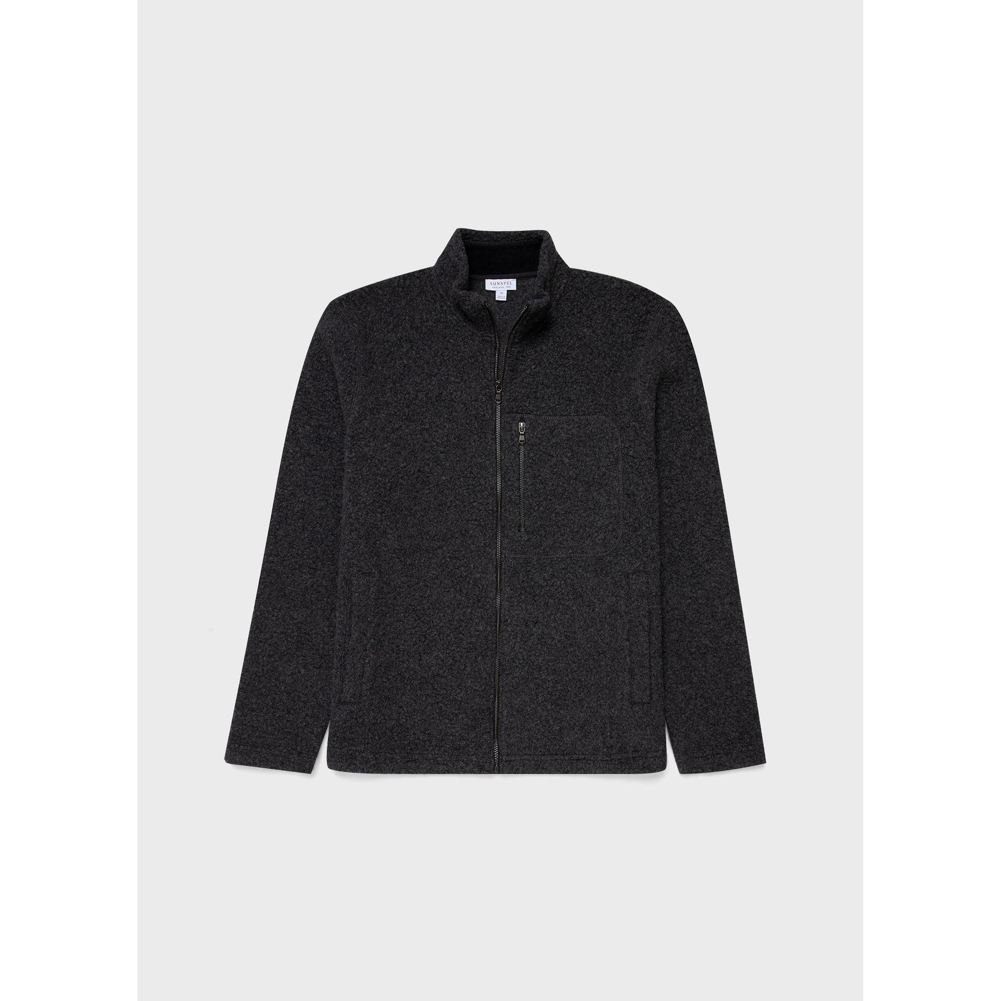 Wool Fleece Jacket | Men | Charcoal Melange