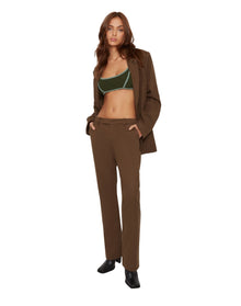 Wool Oversized Blazer | Brown