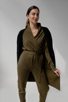 Wrap Neck Jumpsuit | Hunter