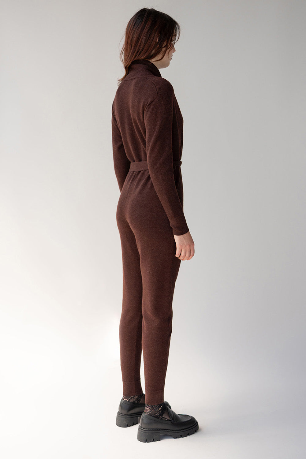Wrap Neck Jumpsuit | Mahogany
