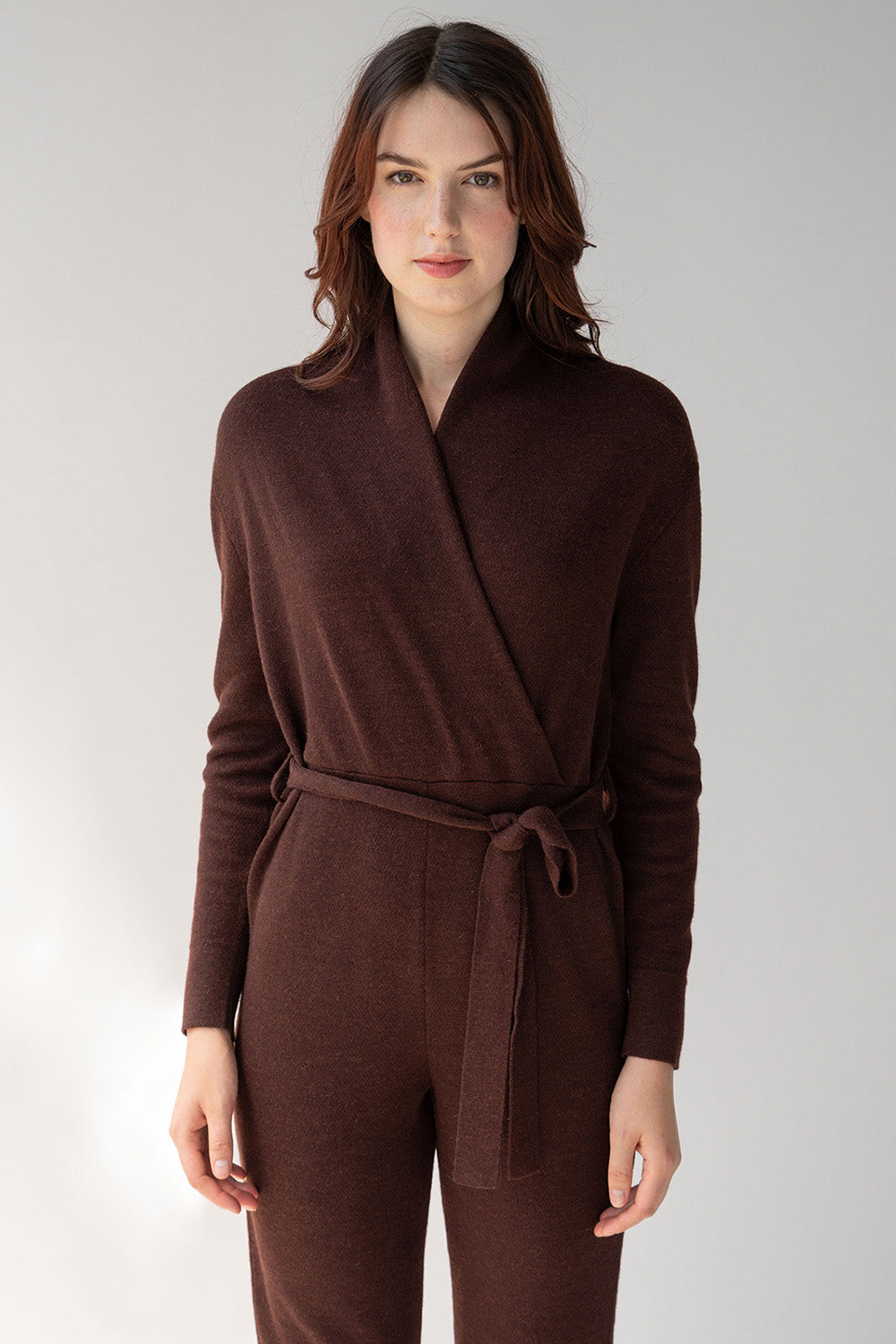 Wrap Neck Jumpsuit | Mahogany
