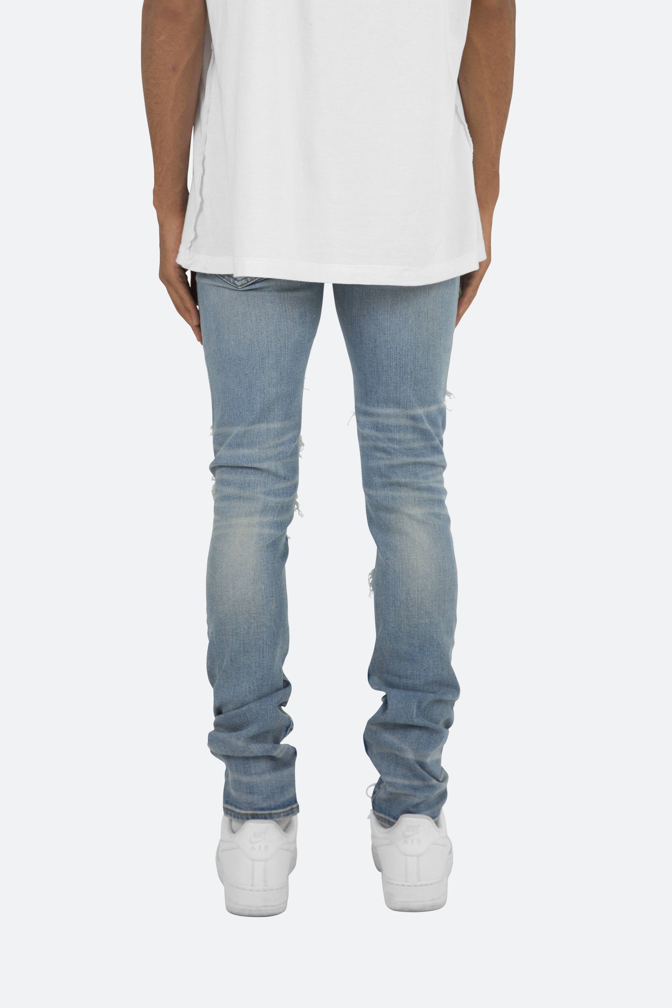 X201 Rhinestone Skinny Denim | Blue