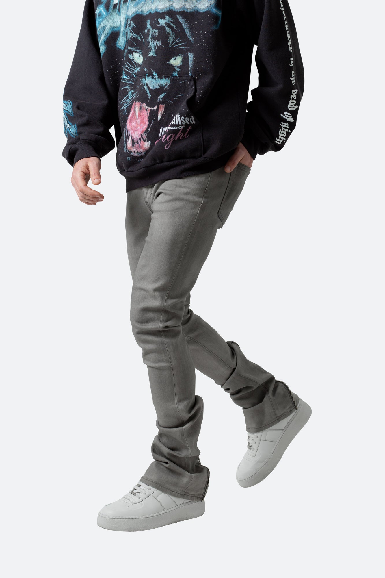 X491 Convertible Skinny Denim | Grey