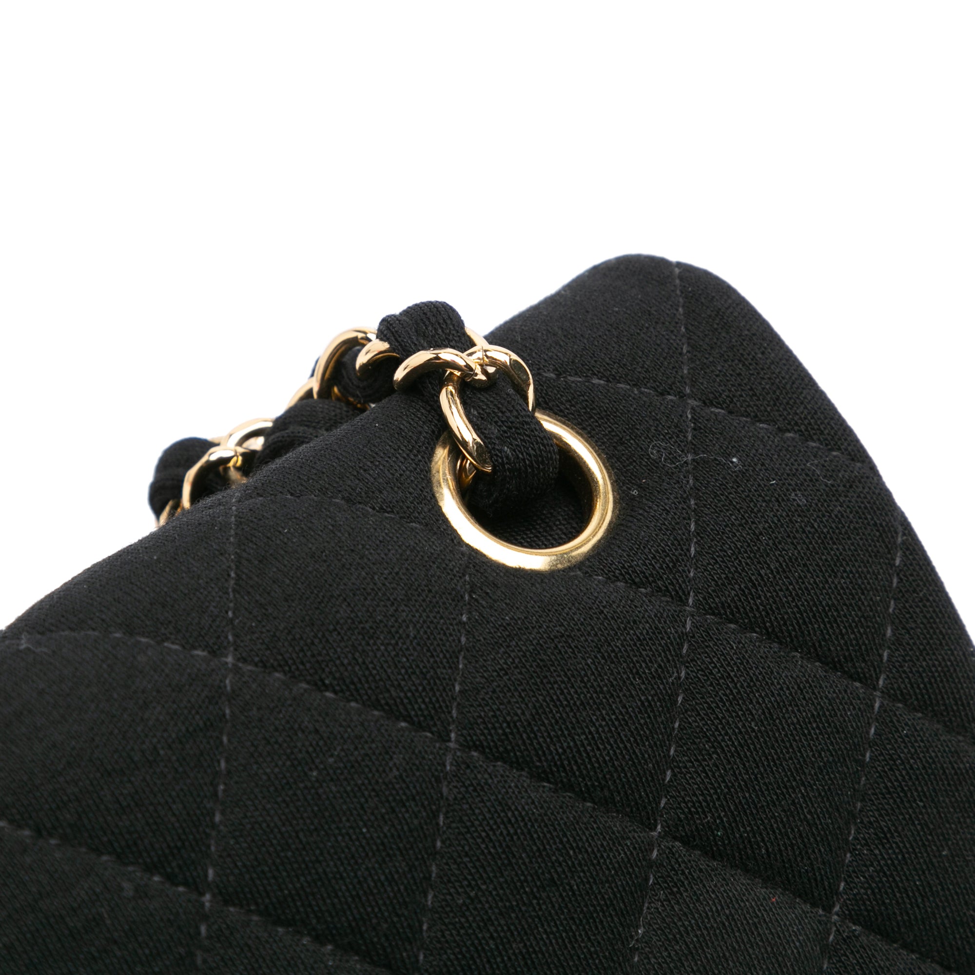 Chanel | Pre-Owned Medium Classic Jersey Double Flap | Black