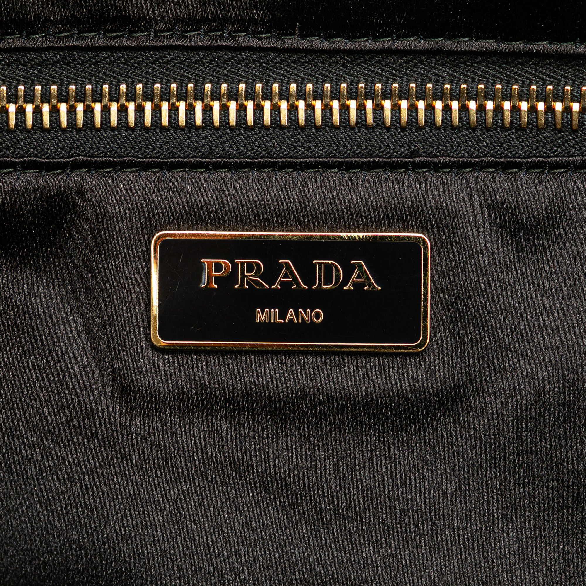 Prada | Pre-Owned Satin Sequin Stripes Tote | Orange