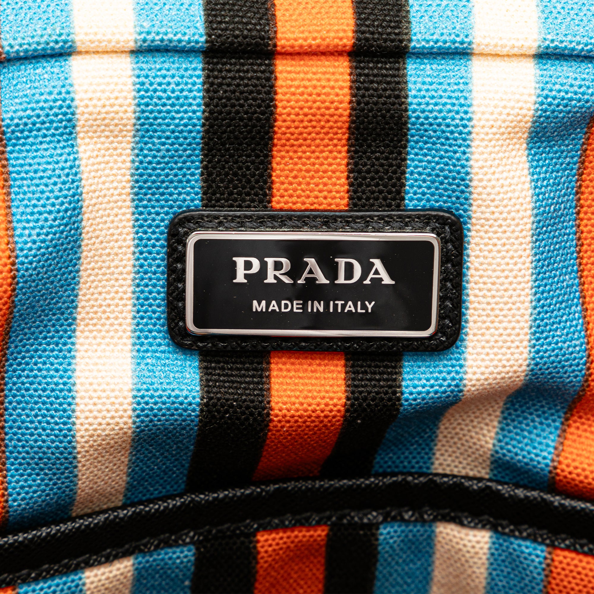 Prada | Pre-Owned Canapa Baiadera Crossbody Bag | Orange