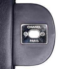 Chanel | Pre-Owned Jumbo Patent 3 Accordion Flap | Blue/Midnight Blue