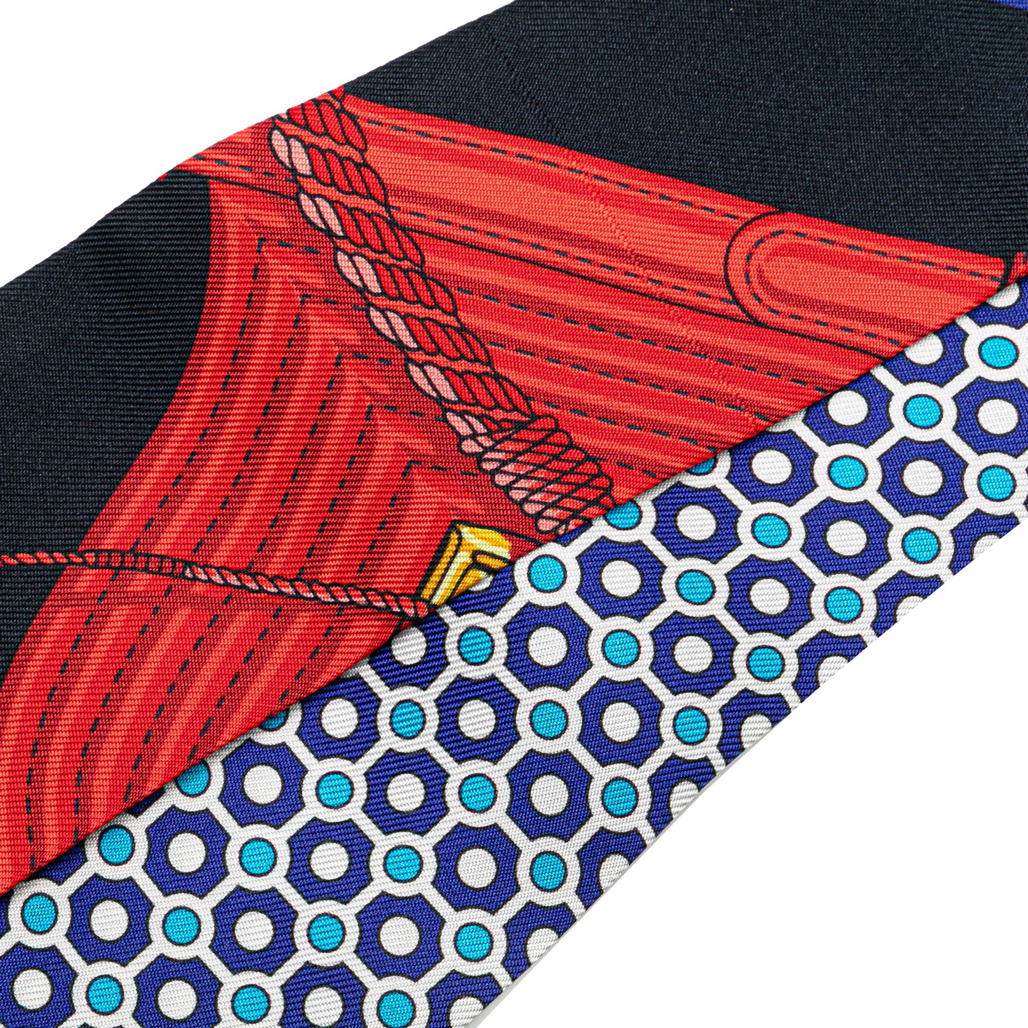 Hermes | Pre-Owned Clic Clac Modern Cannage Silk Twilly Scarf | Blue