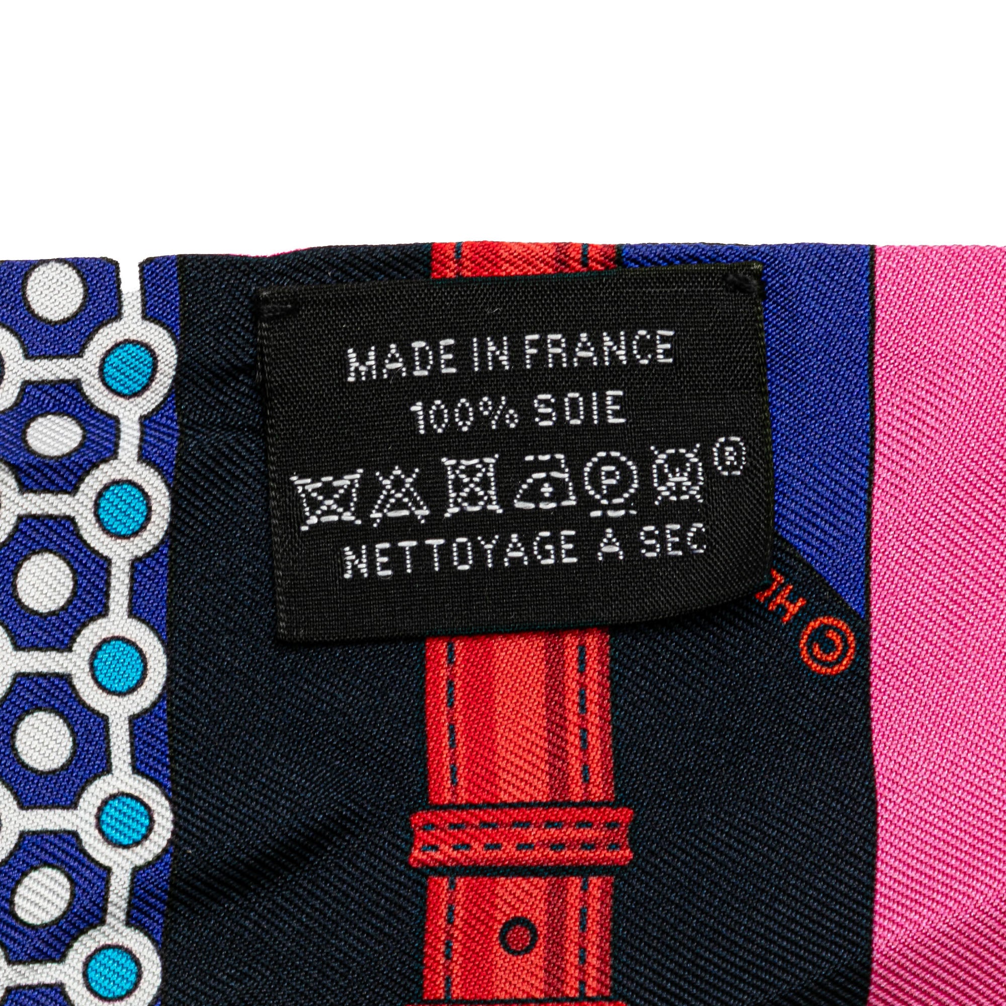 Hermes | Pre-Owned Clic Clac Modern Cannage Silk Twilly Scarf | Blue