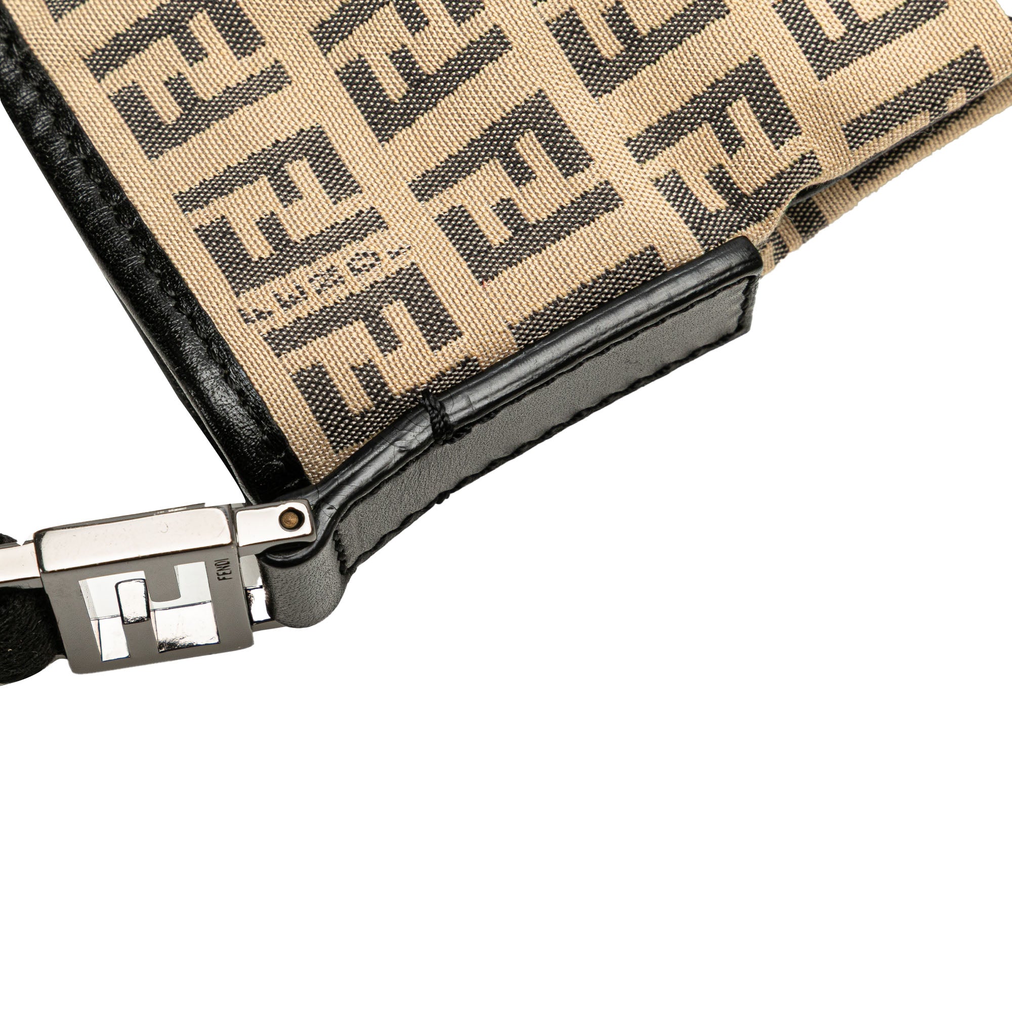 Fendi | Pre-Owned Zucchino Canvas Crossbody | Beige/Black