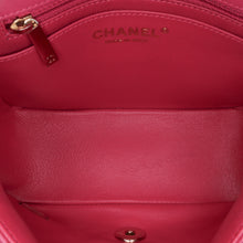 Chanel | Pre-Owned Mini Square Classic Chevron Lambskin Single Flap | Pink