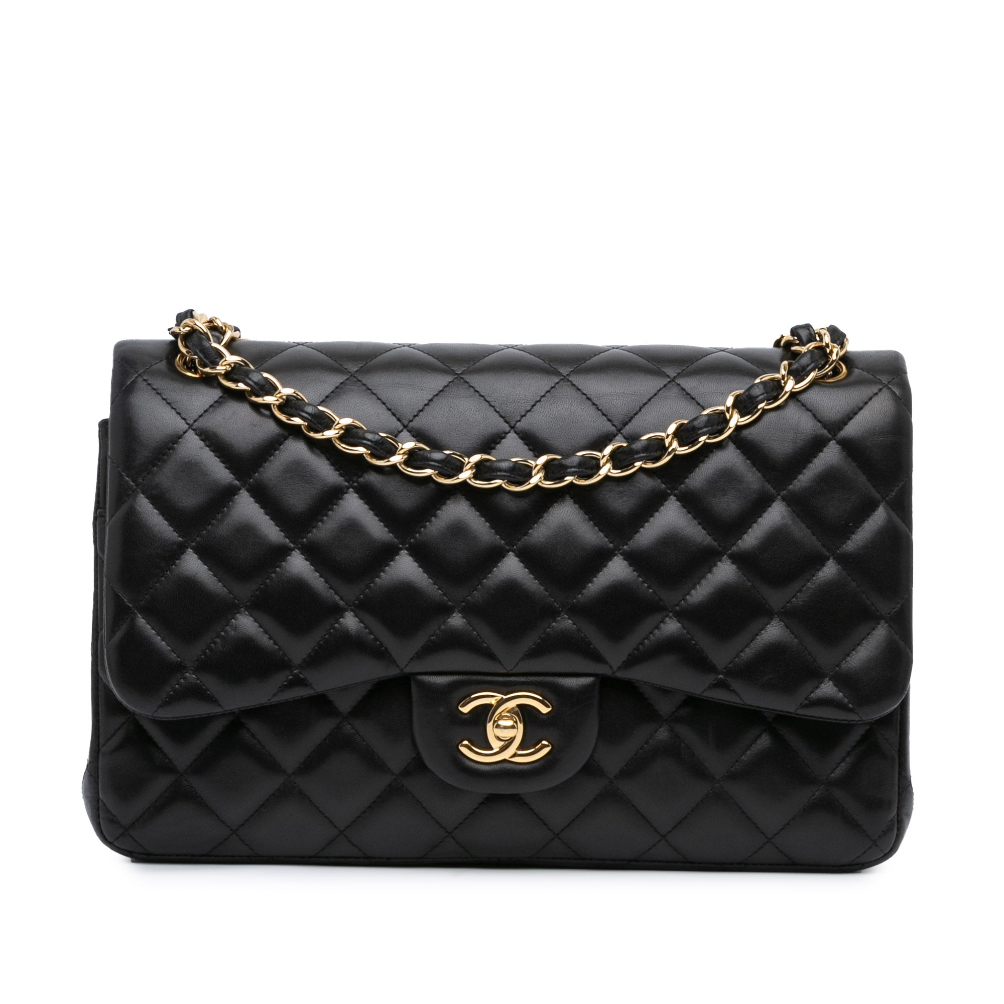 Chanel | Pre-Owned Jumbo Classic Lambskin Double Flap | Black