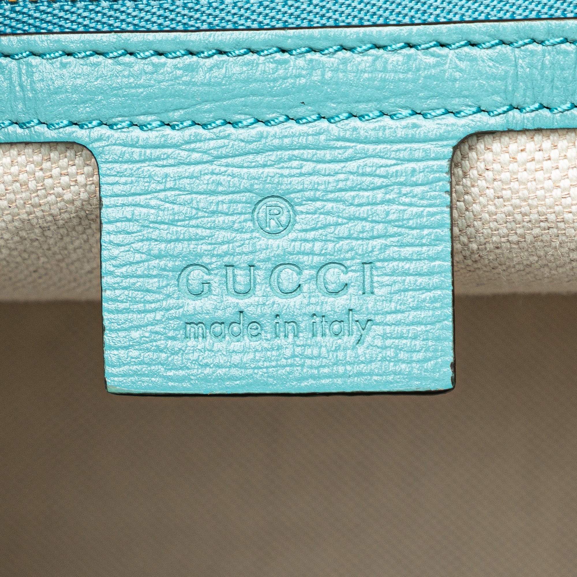 Gucci | Pre-Owned Medium Straw Horsebit 1955 Tote | Blue/Light Blue