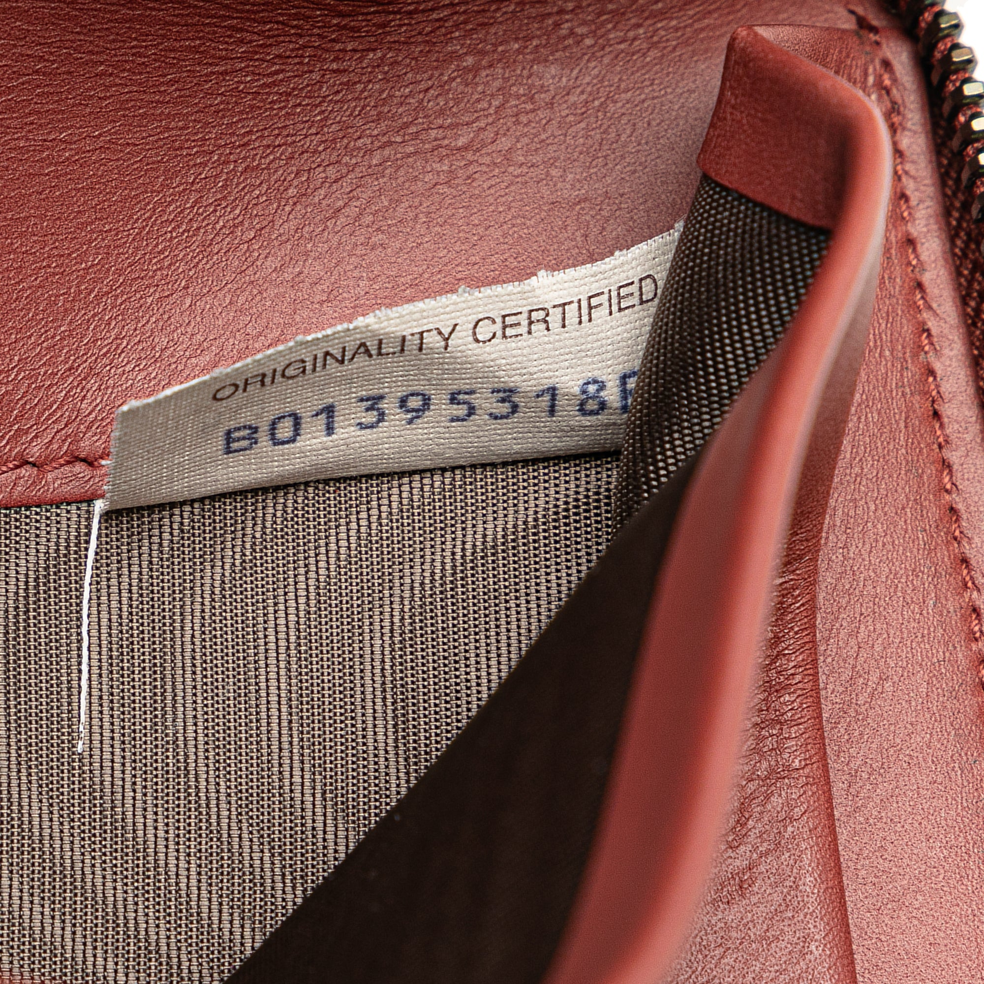 Bottega Veneta | Pre-Owned Intrecciato Zip Around Long Wallet | Red