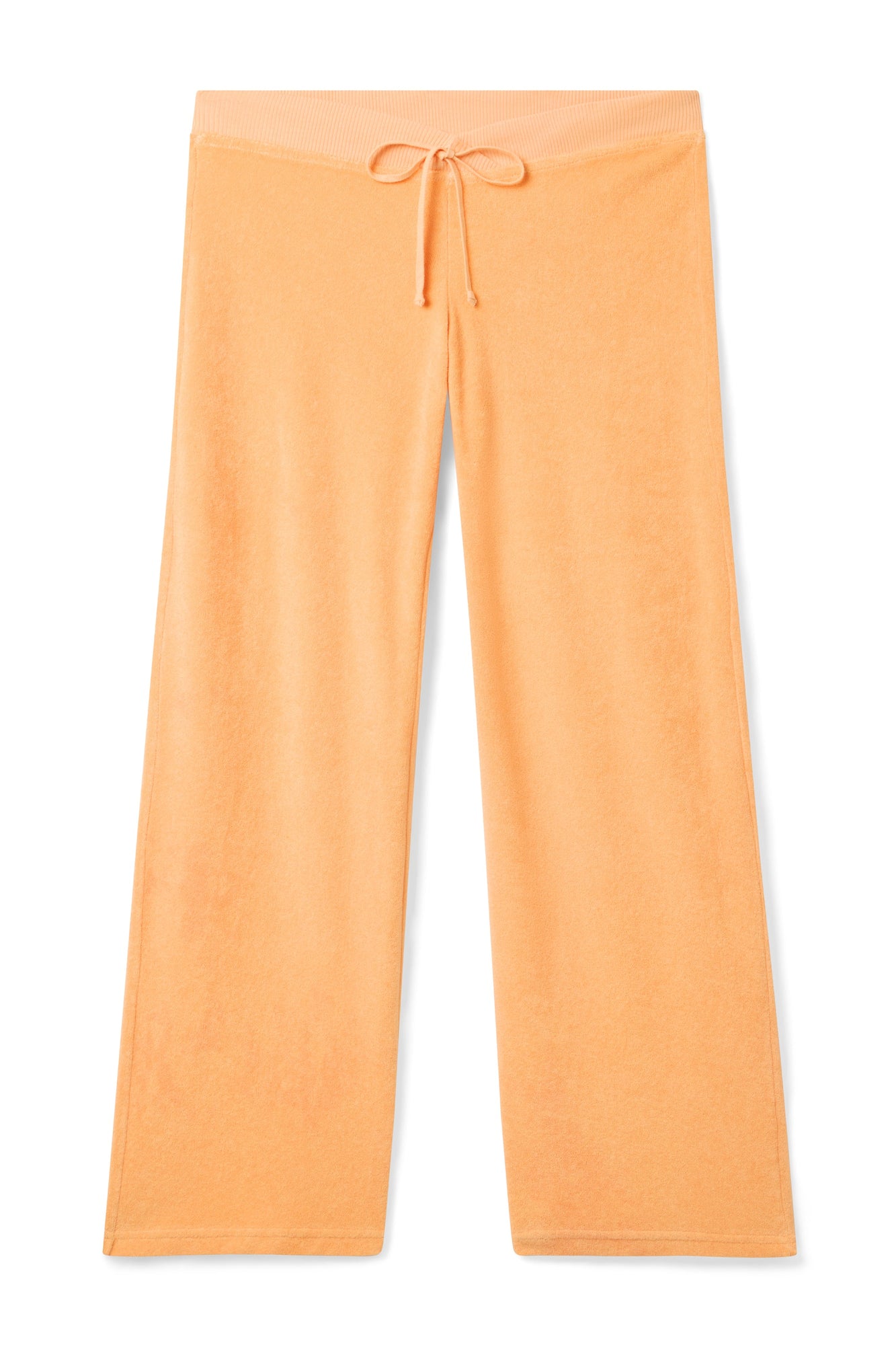 Women | Vintage Terry Crossover Waist Lounge Pant | Orange Creamsicle