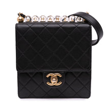Chanel | Pre-Owned Small Lambskin Chic Glass Pearls Flap | Black