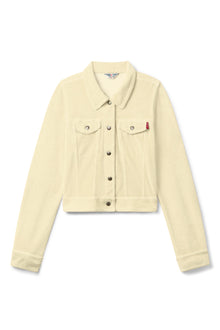 Women | Vintage Terry Cropped Jean Jacket | Sunwash