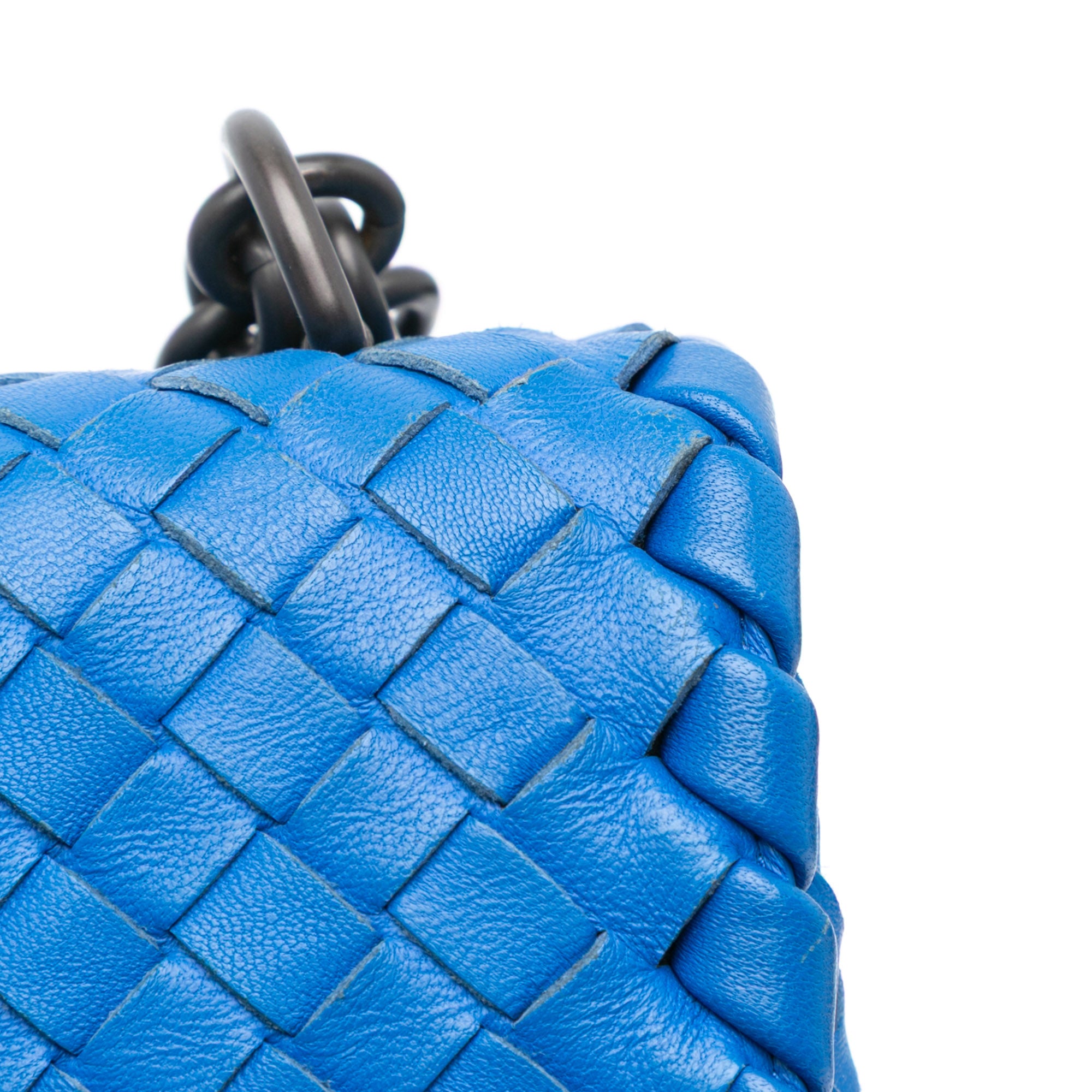 Bottega Veneta | Pre-Owned Medium Nappa Intrecciato Olimpia Shoulder Bag - II | Blue