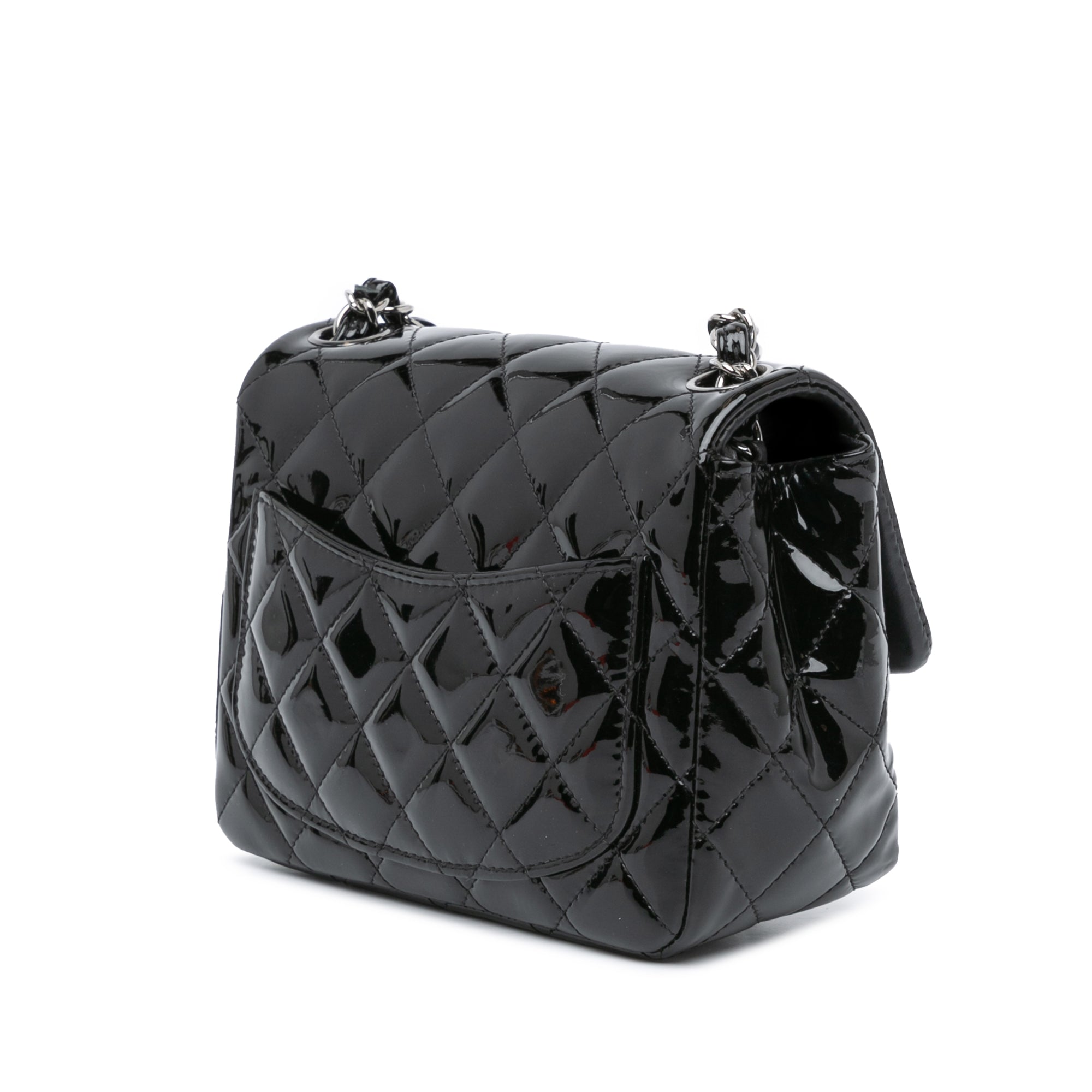 Chanel | Pre-Owned Mini Square Classic Patent Single Flap - VI | Black