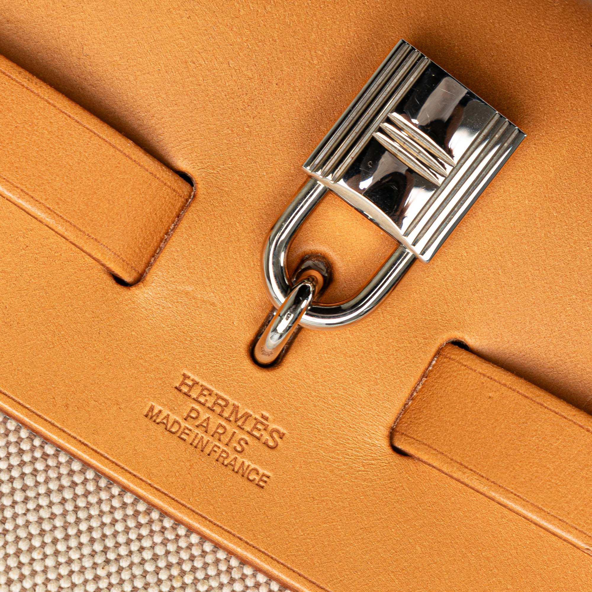 Hermes | Pre-Owned Toile Herbag MM | Brown/Beige