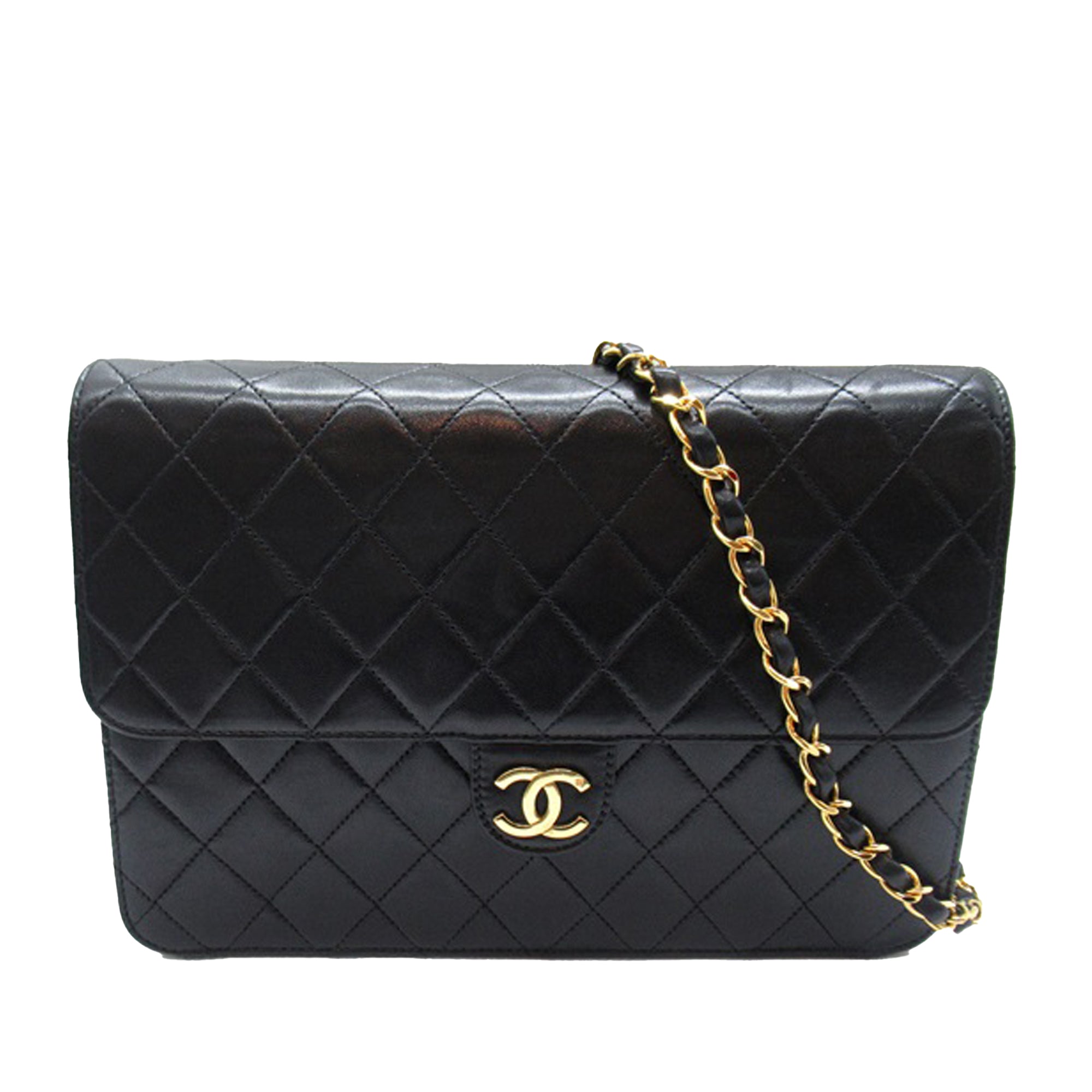 Chanel | Pre-Owned CC Quilted Lambskin Single Flap | Black