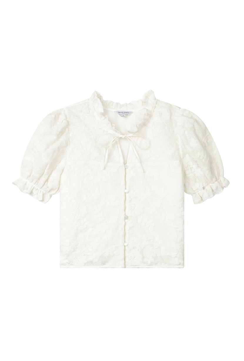 Earline Top | Ivory Lace