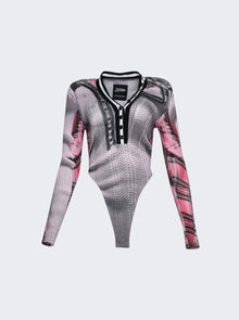 Women | Y/PROJECT X Jean Paul Gaultier | Trompe-l'oeil Cardigan Bodysuit | Pink