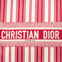 Dior | Pre-Owned Large Striped Book Tote | Red