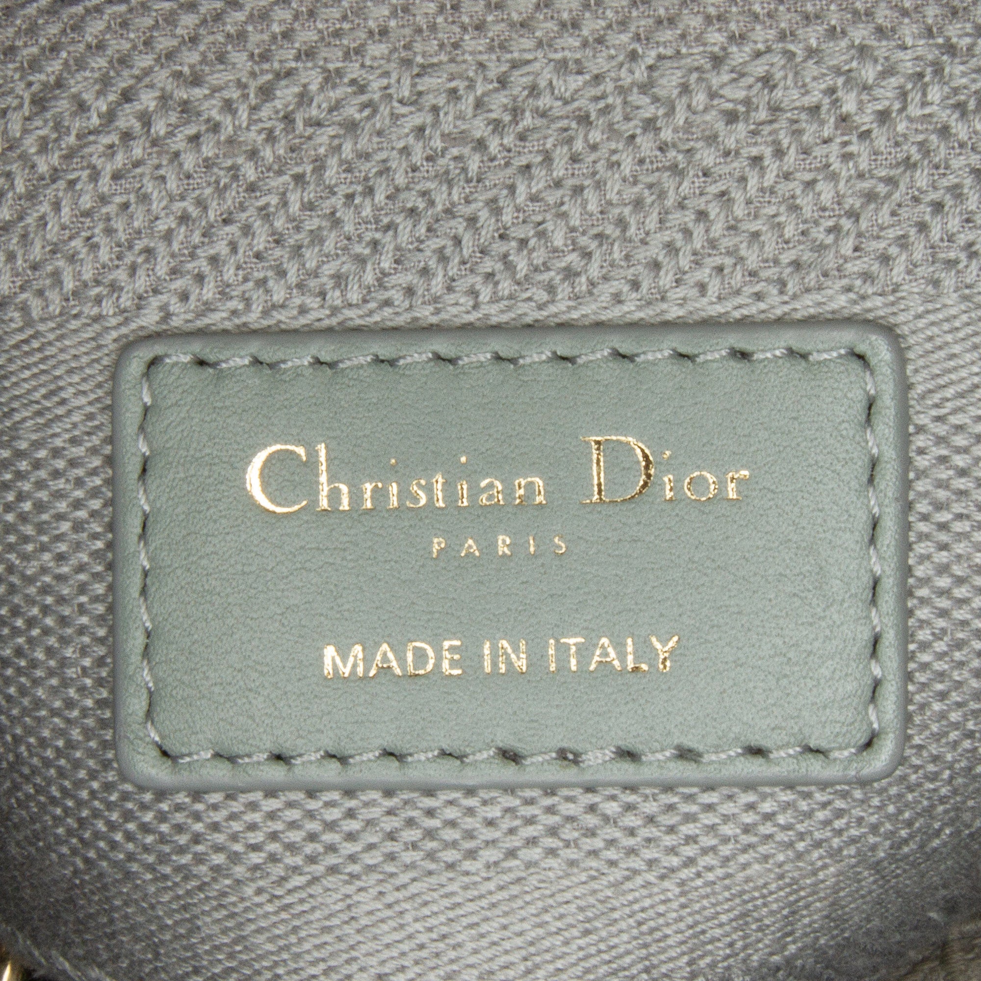 Dior | Pre-Owned Medium Canvas Cannage Lady D Lite - II | Gray/Light Gray
