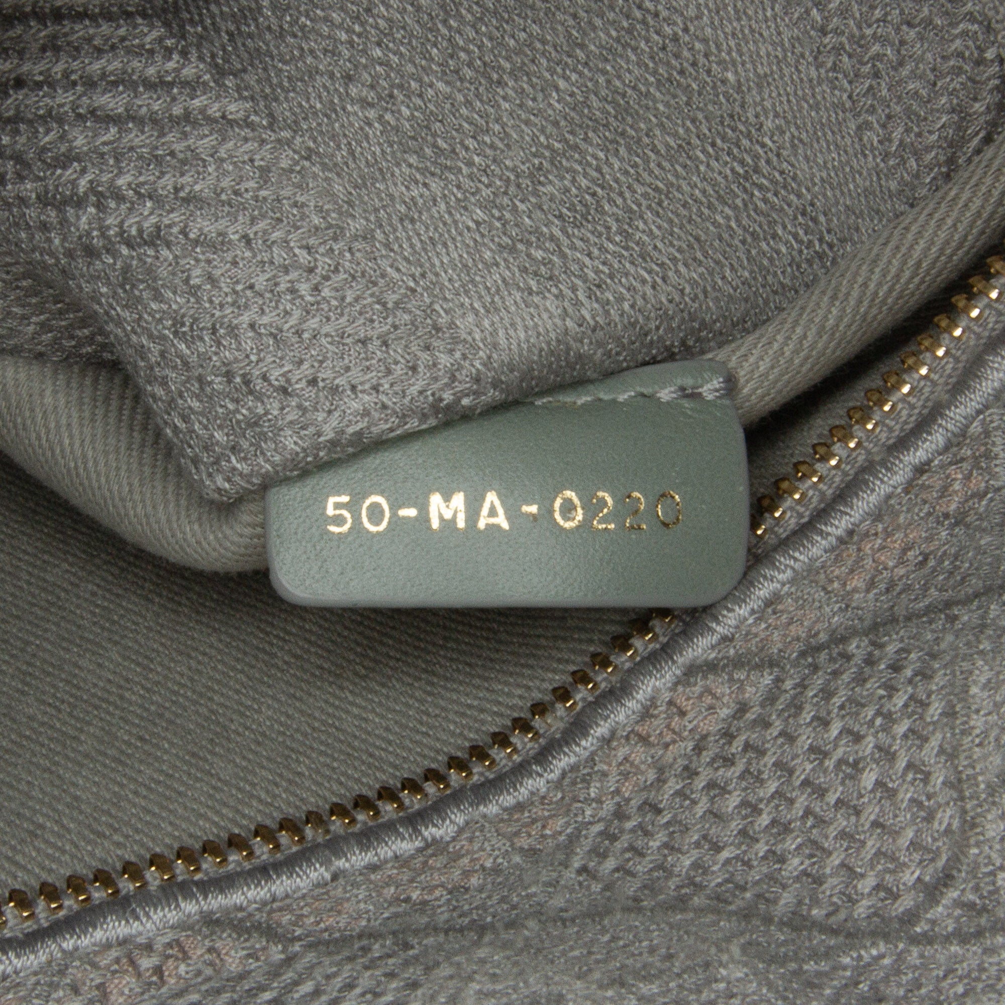 Dior | Pre-Owned Medium Canvas Cannage Lady D Lite - II | Gray/Light Gray