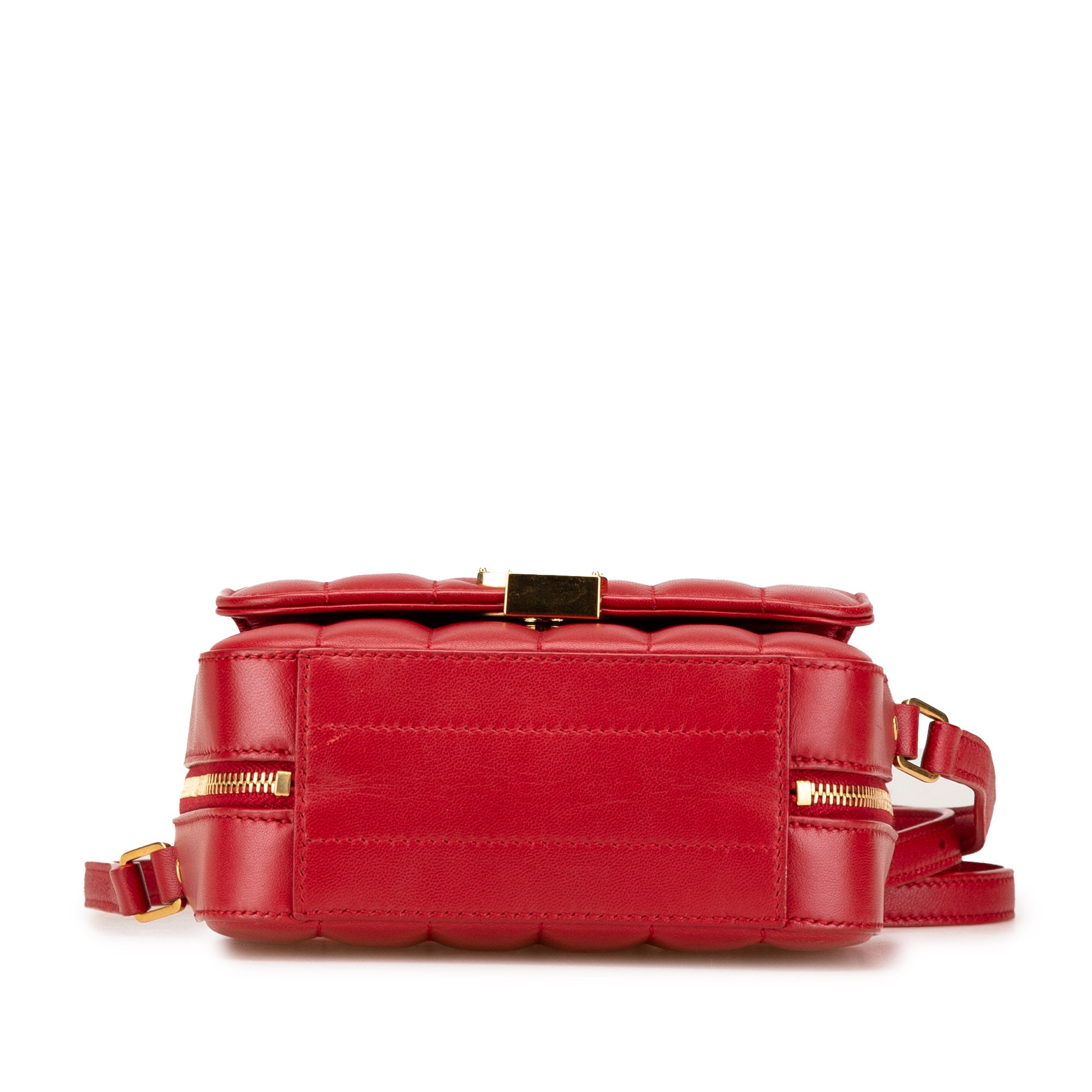 Saint Laurent | Pre-Owned Toy Lambskin Vicky Crossbody | Red