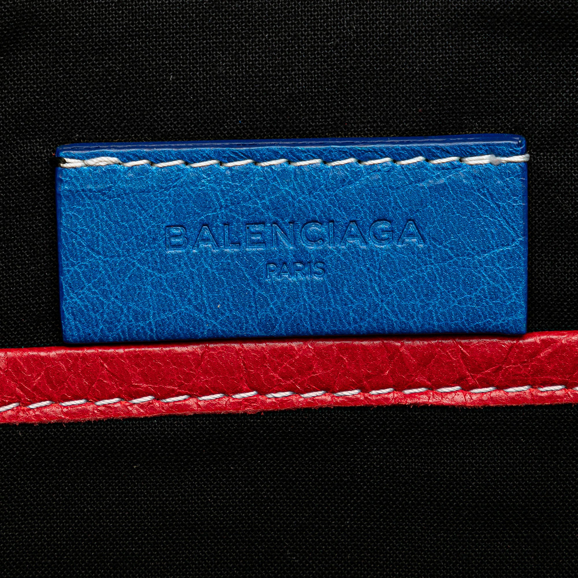 Balenciaga | Pre-Owned Lambskin Bazar Clutch | Red